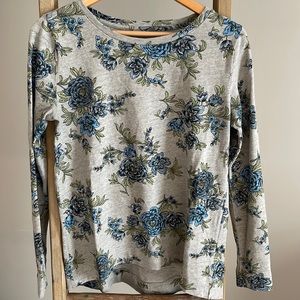 Loft Floral Print Knit Top